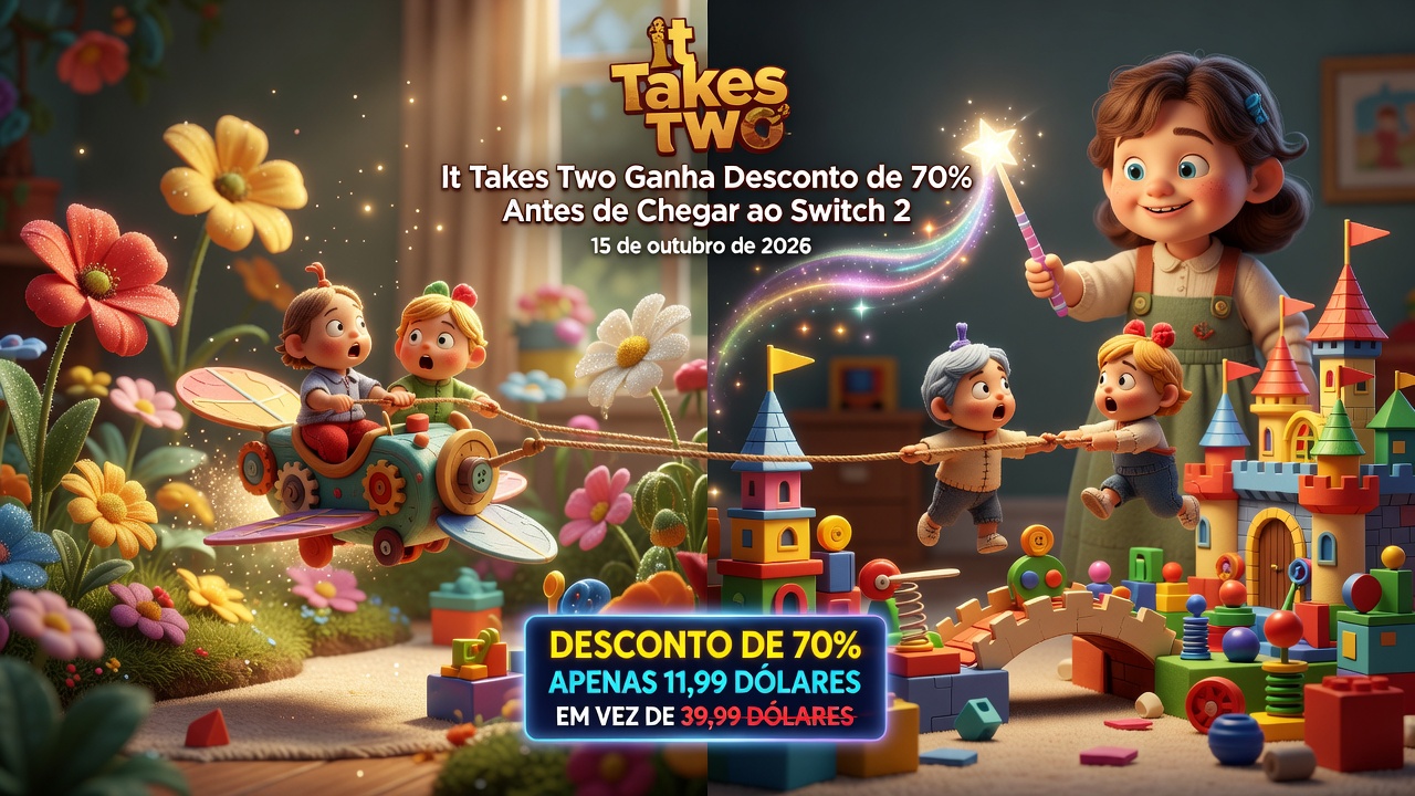 It Takes Two Ganha Desconto de 70% Antes de Chegar ao Switch 2